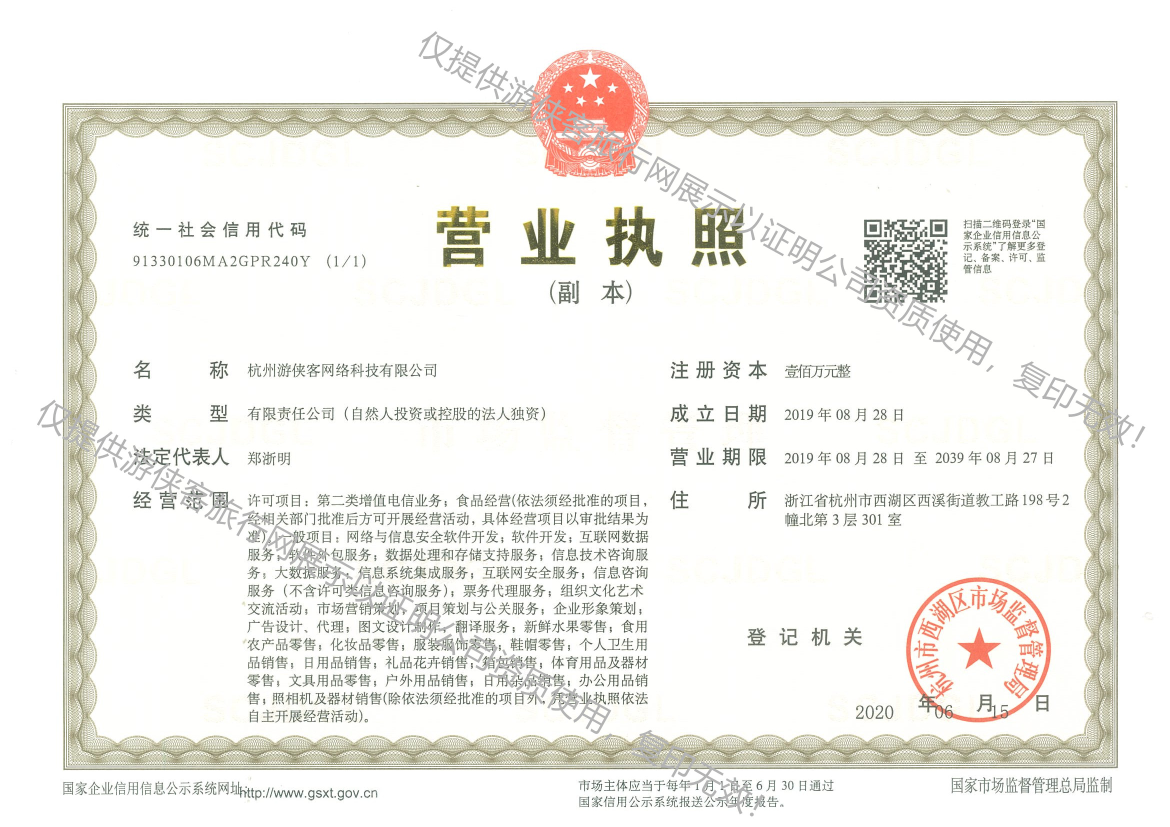 公司营业执照